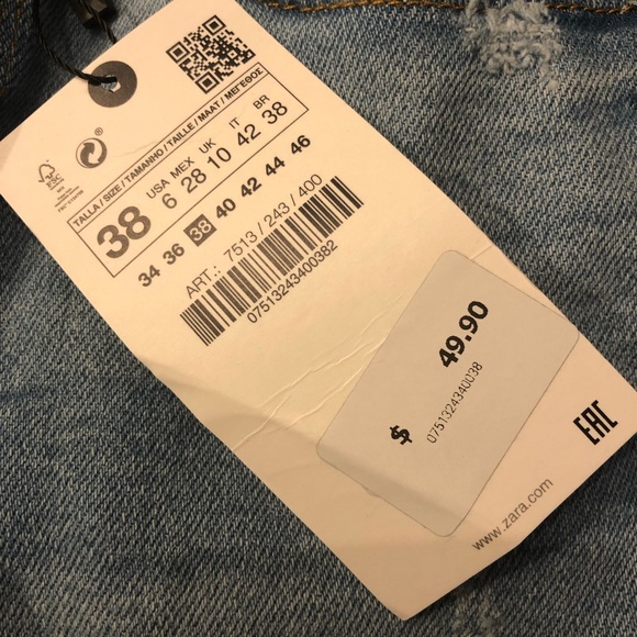 Zara jeans-80’s Skinny in Sentinel Blue